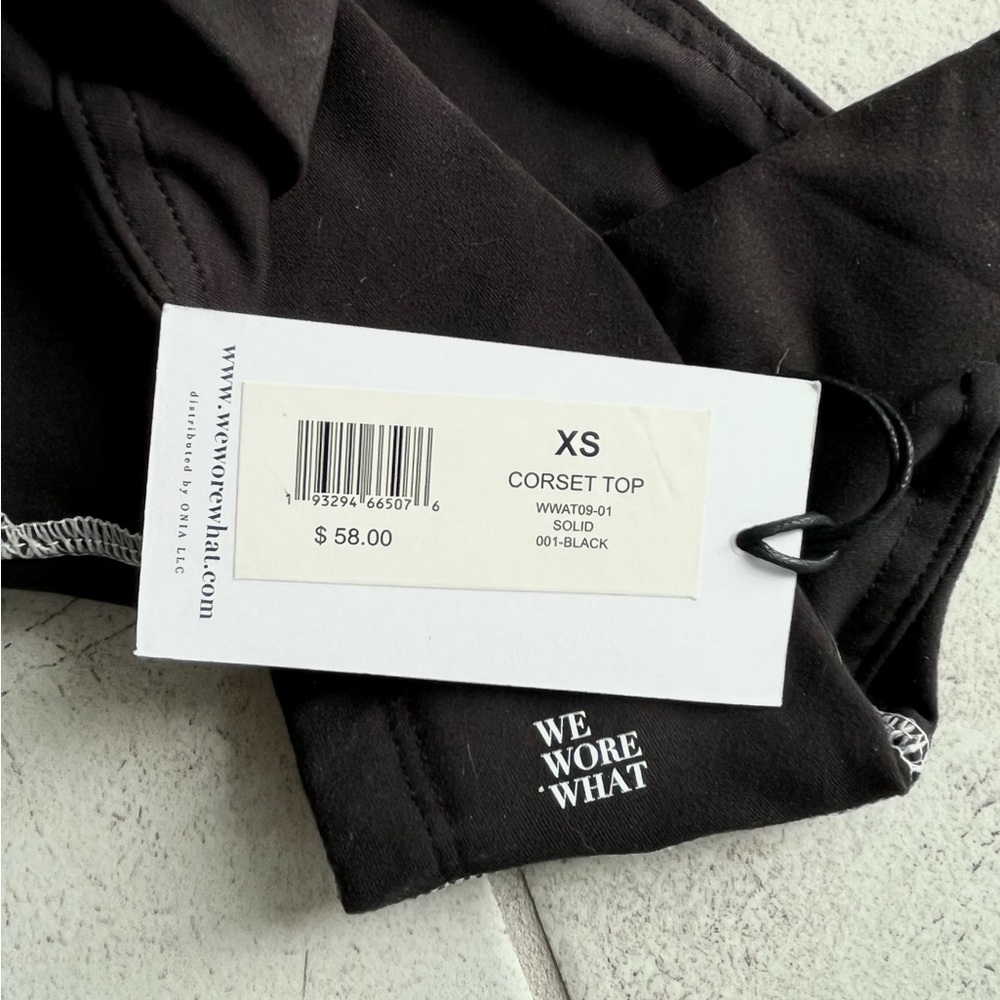 *NWT* WeWoreWhat Black Bra Top - Picture 2 of 3